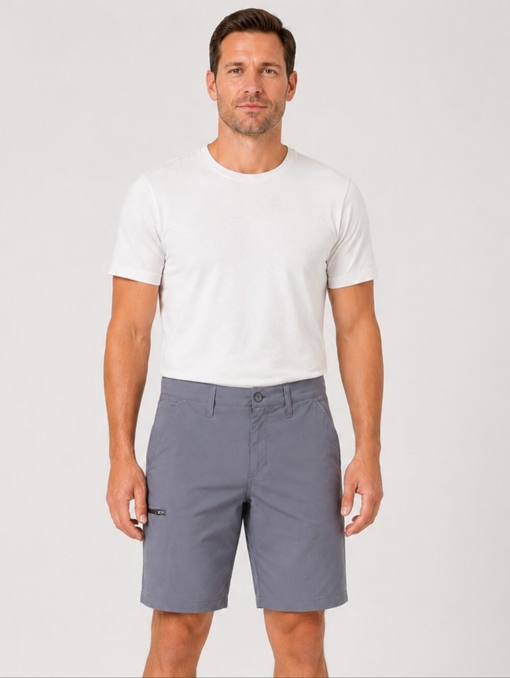 Eddie Bauer Rainier Nylon Cargo Shorts Gray NWT Waist 32